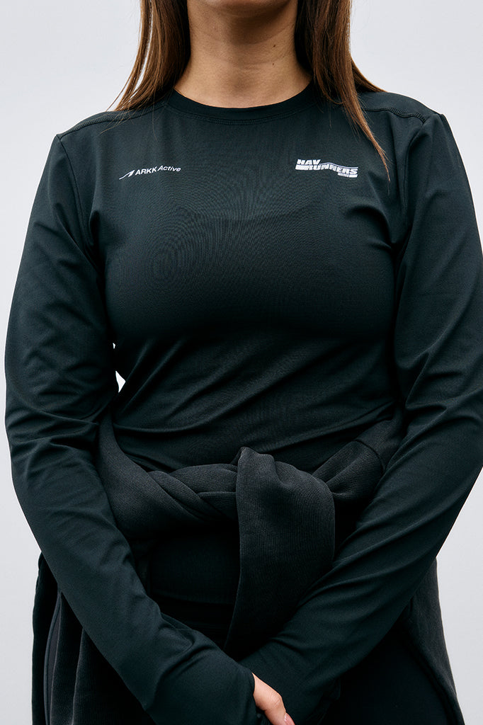 ARKK Apparel Hav Runner LS Tee | Black - Women T-Shirt